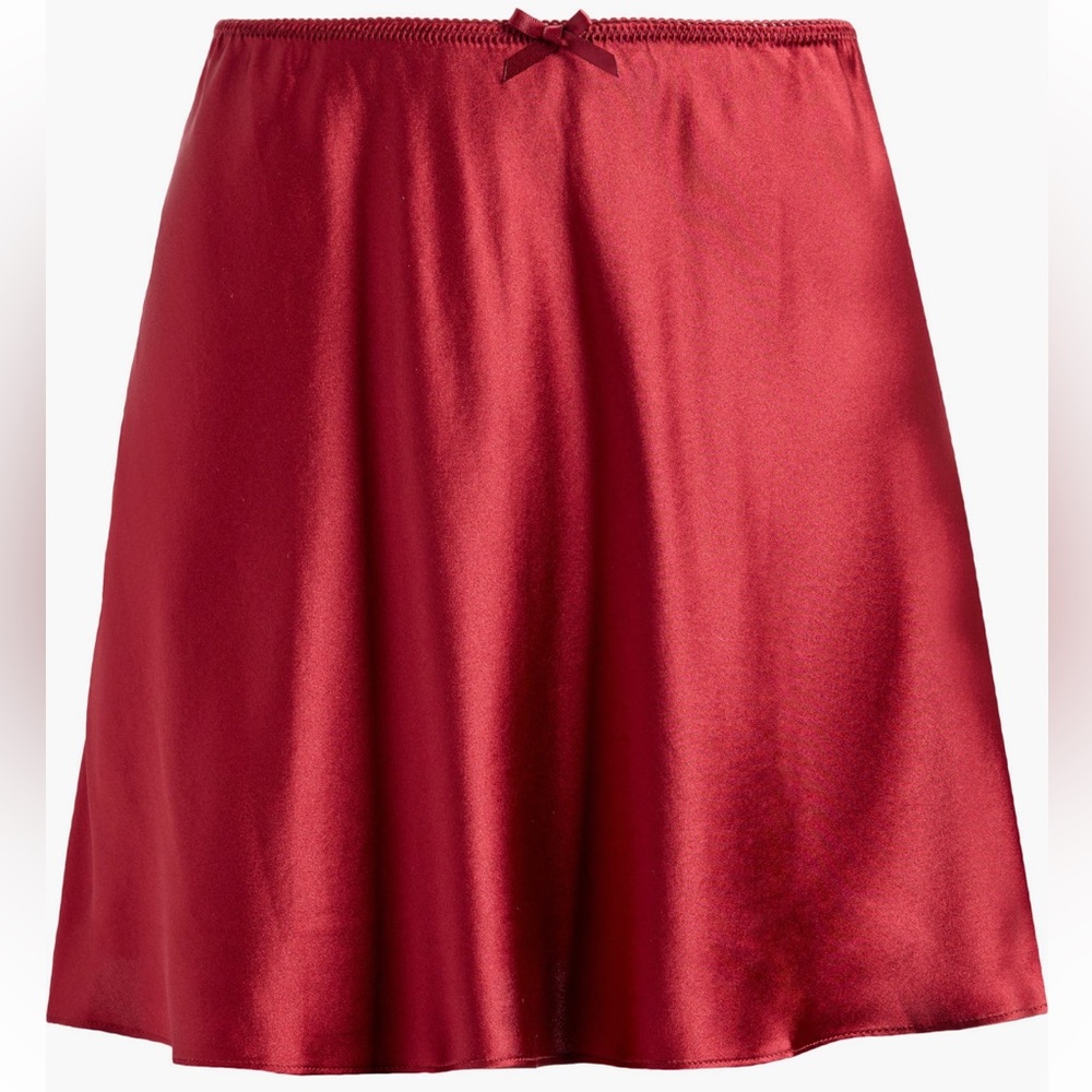 Reformation Edda Silk Mini Skirt NWT
